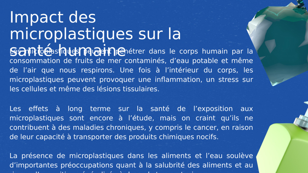 Impact des microplastiques sur la santé humaine 