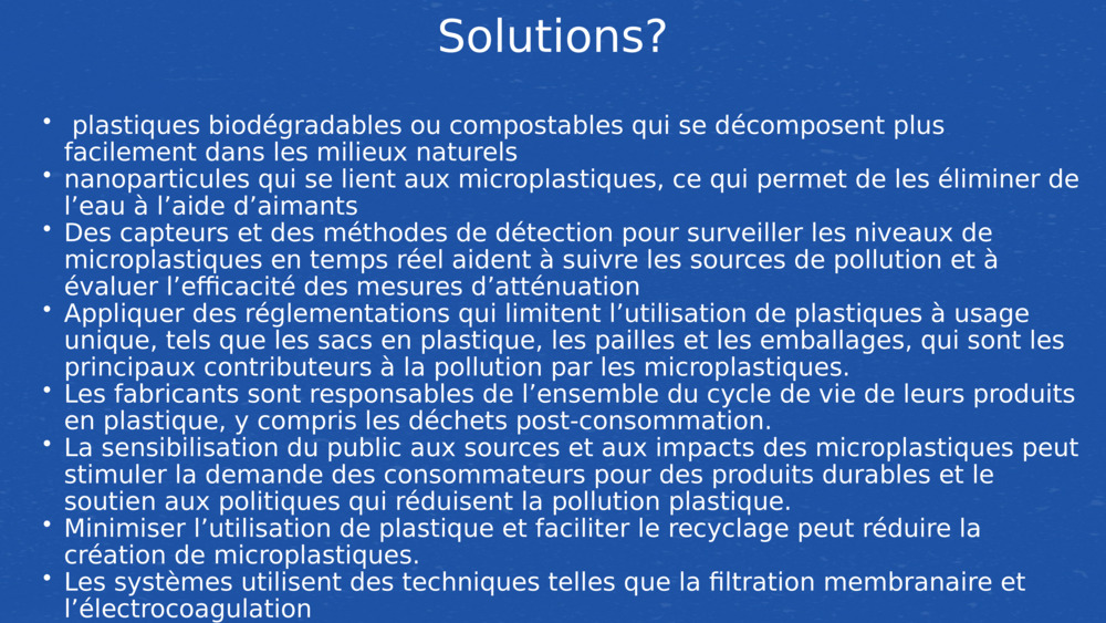 Solutions?