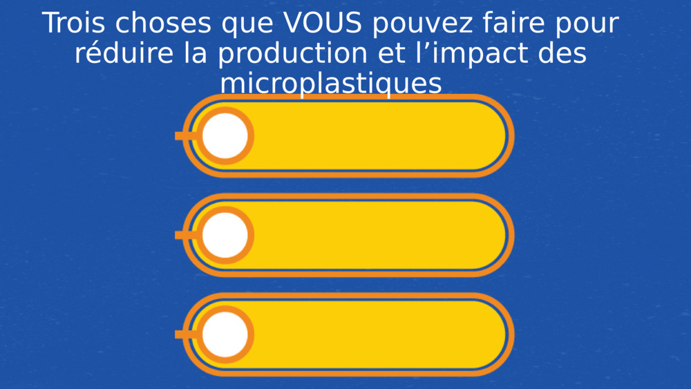 Trois choses que VOUS pouvez faire pour réduire la production et l’impact des microplastiques