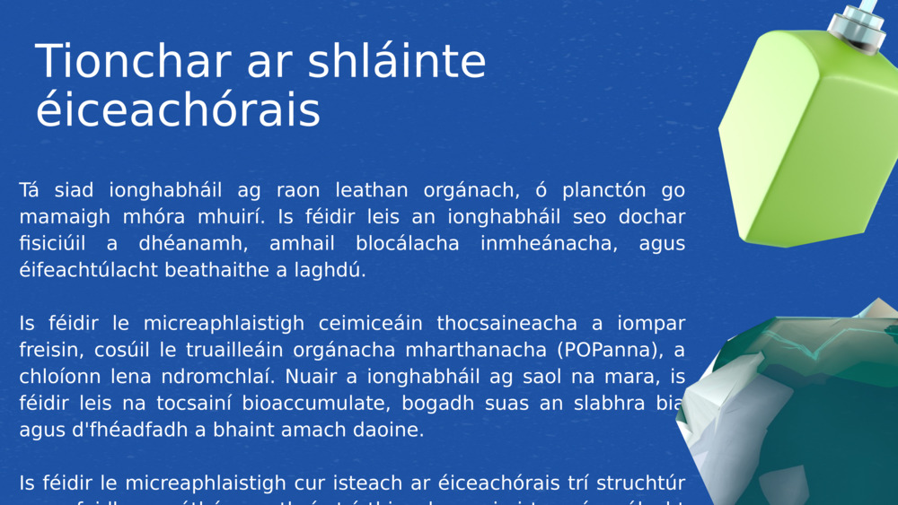 Tionchar ar shláinte éiceachórais 