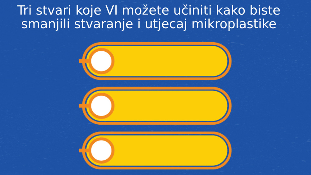 Tri stvari koje VI možete učiniti kako biste smanjili stvaranje i utjecaj mikroplastike