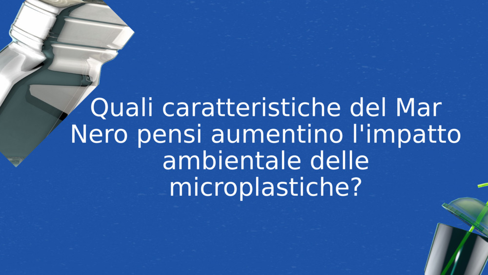 Quali caratteristiche del Mar Nero pensi aumentino l'impatto ambientale delle microplastiche?