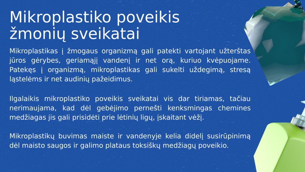 Mikroplastiko poveikis žmonių sveikatai 