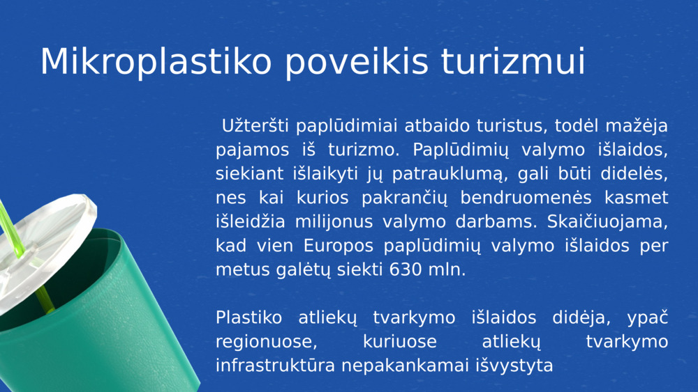 Mikroplastiko poveikis turizmui 