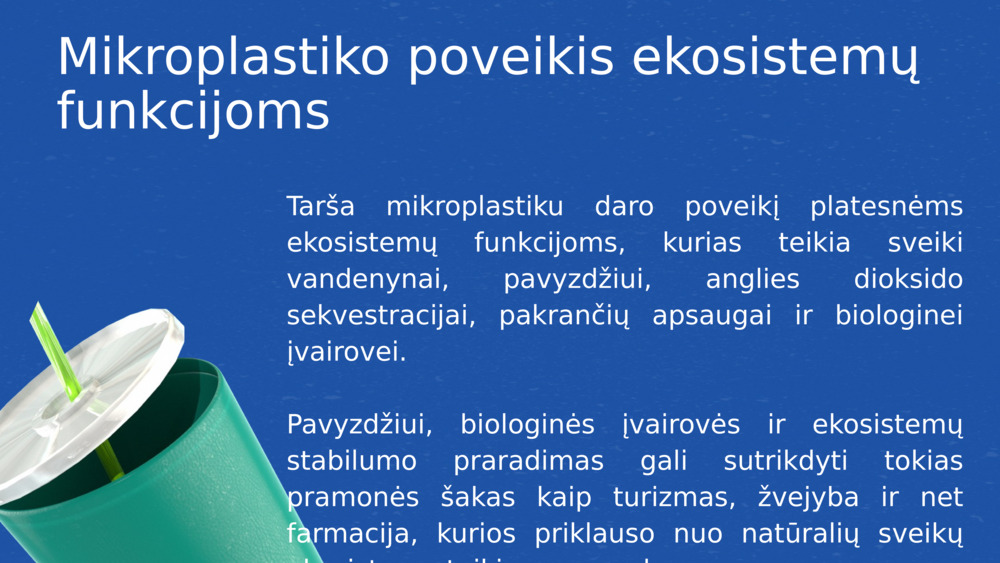 Mikroplastiko poveikis ekosistemų funkcijoms