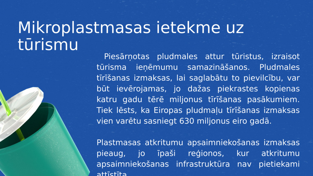 Mikroplastmasas ietekme uz tūrismu 