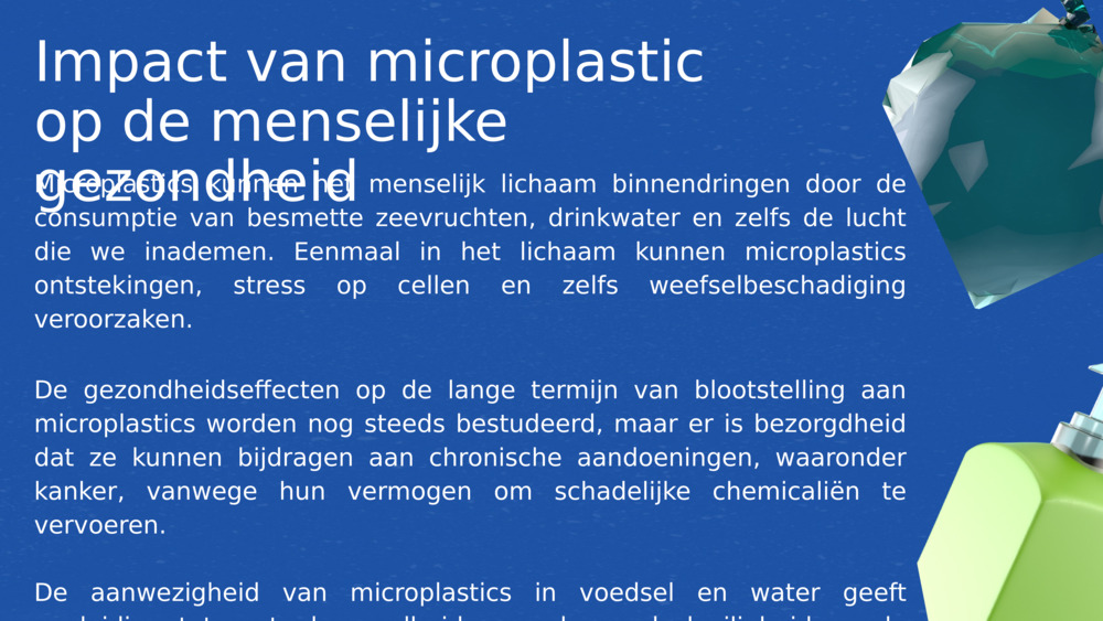 Impact van microplastic op de menselijke gezondheid 