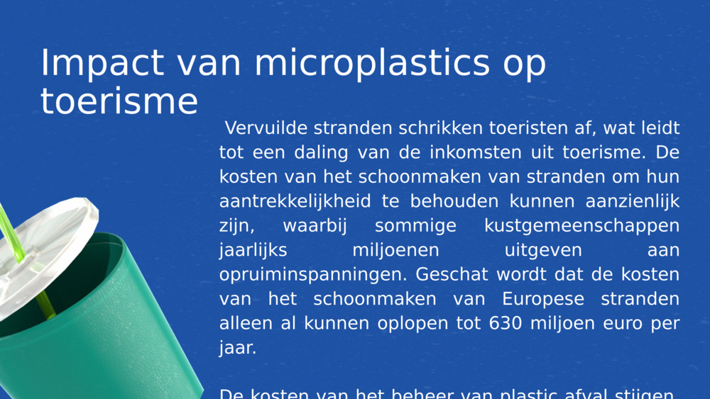 Impact van microplastics op toerisme 