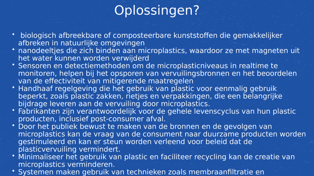 Oplossingen?