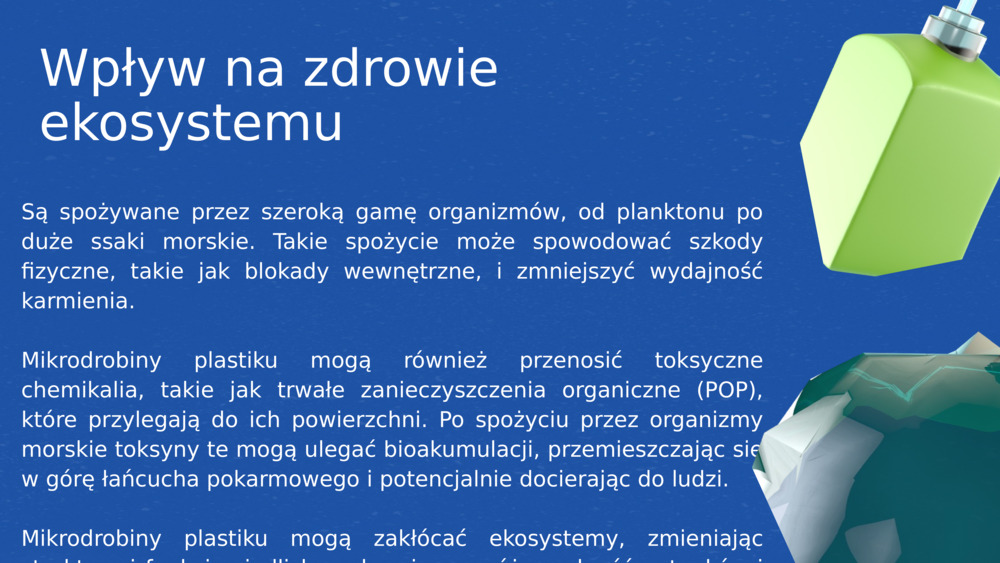 Wpływ na zdrowie ekosystemu 