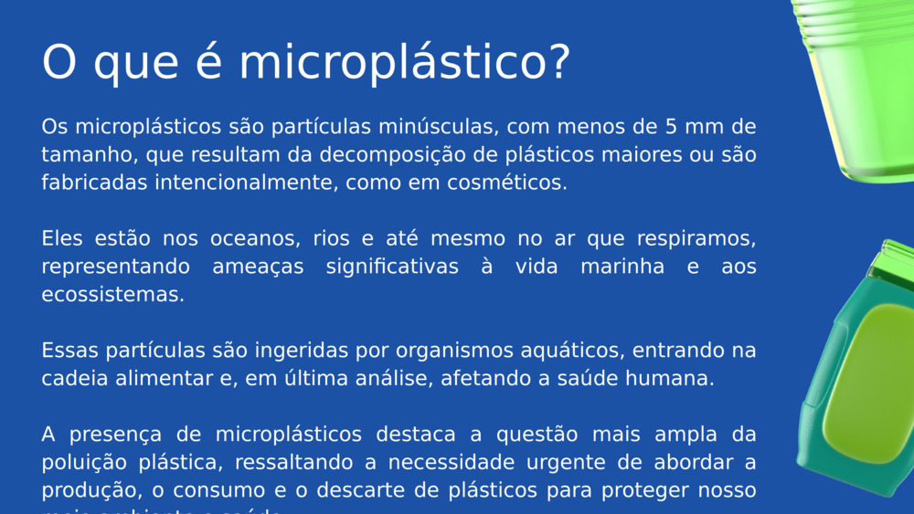 O que é microplástico? 