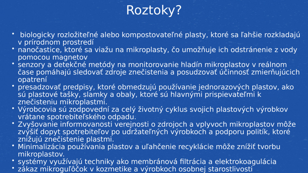 Roztoky?