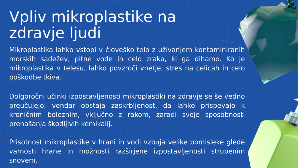 Vpliv mikroplastike na zdravje ljudi 