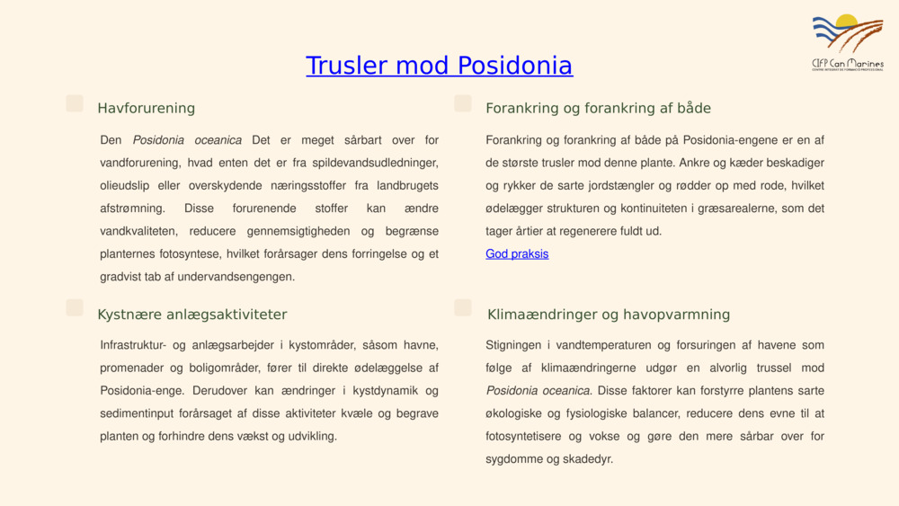 Trusler mod Posidonia