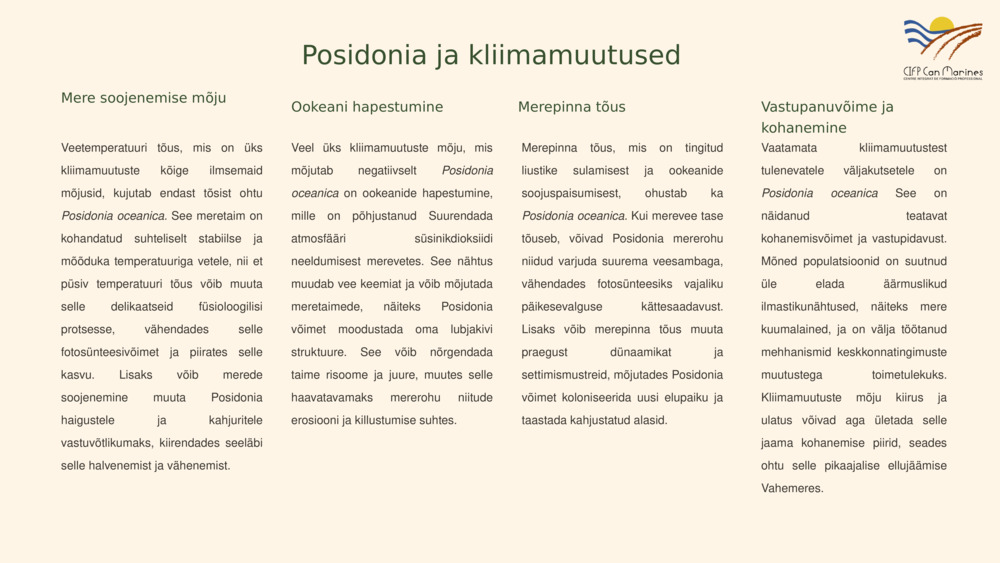 Posidonia ja kliimamuutused