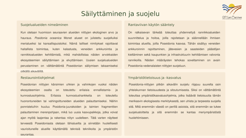 Säilyttäminen ja suojelu