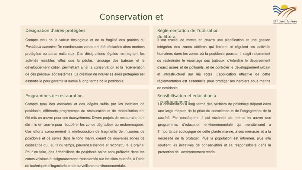 Conservation et protection