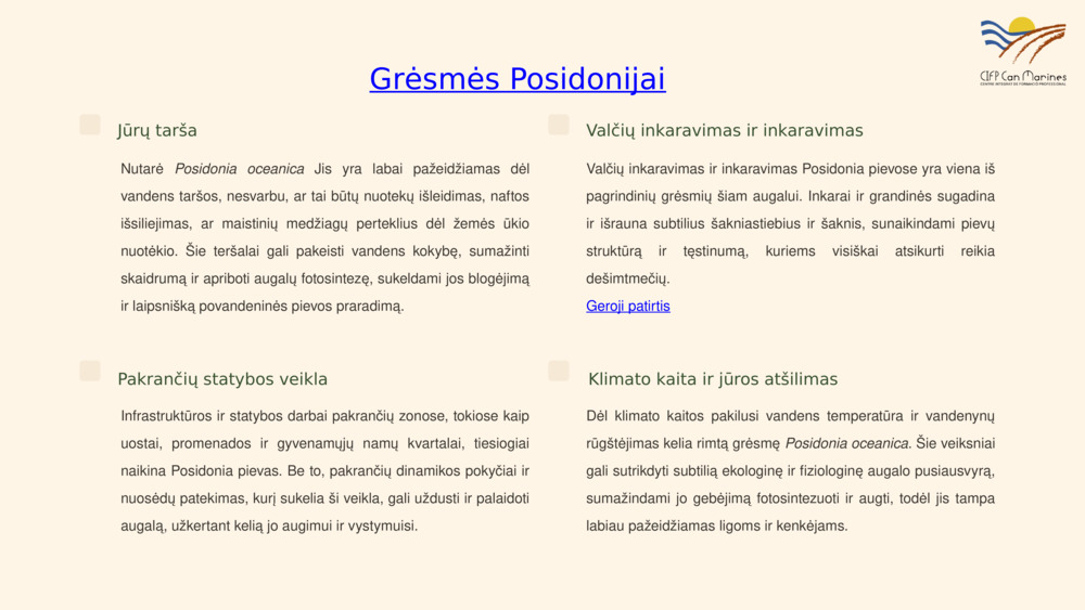 Grėsmės Posidonijai