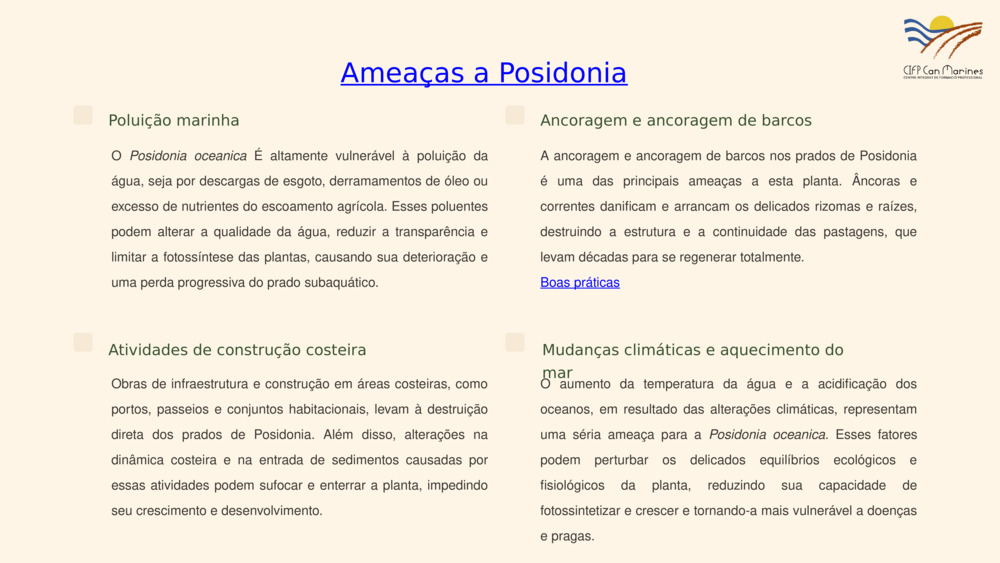 Ameaças a Posidonia