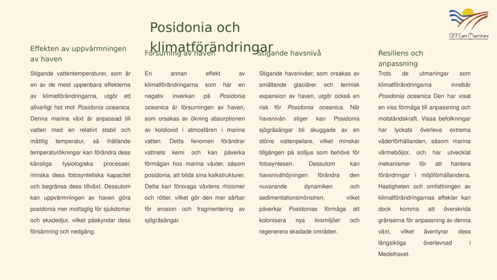 Posidonia och klimatförändringar