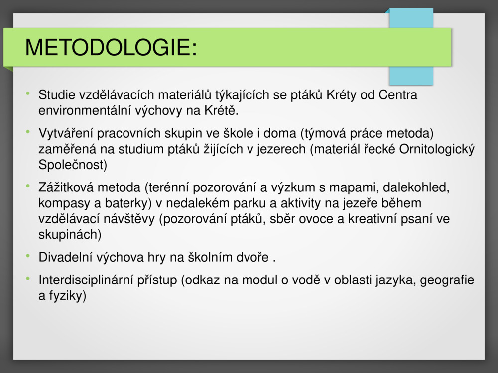 METODOLOGIE: