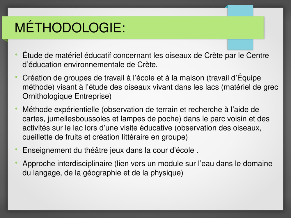 MÉTHODOLOGIE: