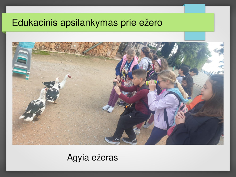 Edukacinis apsilankymas prie ežero