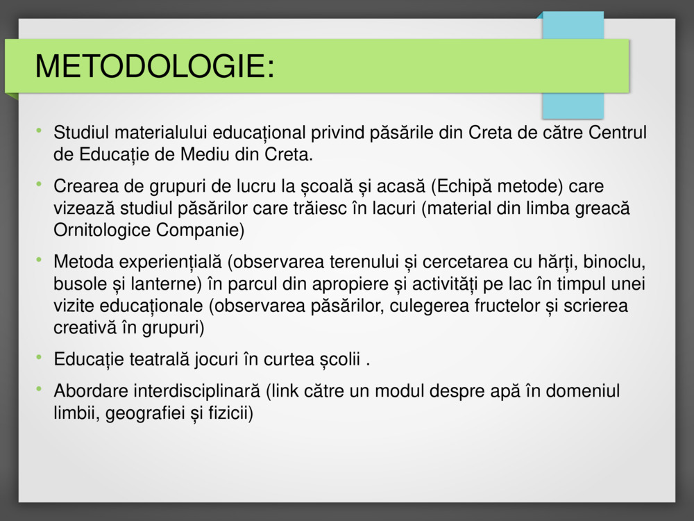 METODOLOGIE: