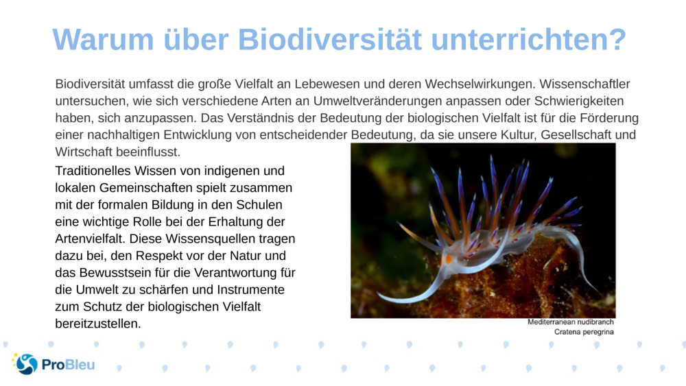 Biodiversität umfasst die große Vielfalt an Lebewesen und deren Wechselwirkungen. Wissenschaftler untersuchen, wie sich verschiedene Arten an Umweltveränderungen anpassen oder Schwierigkeiten haben, sich anzupassen. Das Verständnis der Bedeutung der biologischen Vielfalt ist für die Förderung einer nachhaltigen Entwicklung von entscheidender Bedeutung, da sie unsere Kultur, Gesellschaft und Wirtschaft beeinflusst.