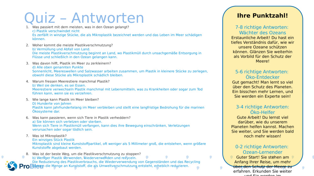 Quiz – Antworten