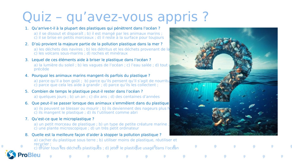 Quiz – qu’avez-vous appris ?