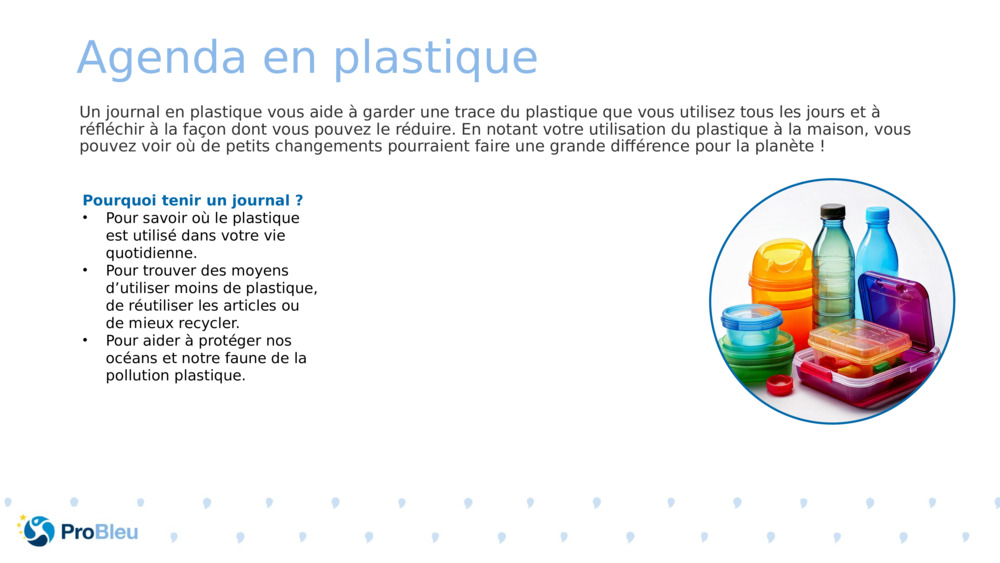 Agenda en plastique