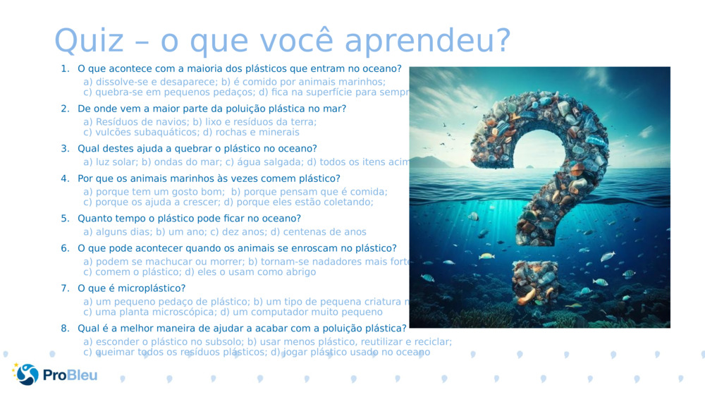 Quiz – o que você aprendeu?