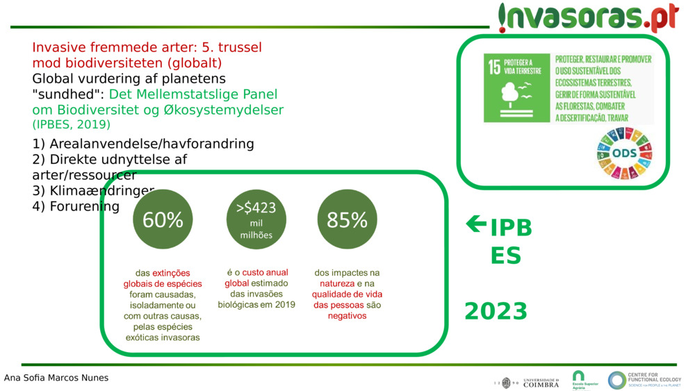 Invasive fremmede arter: 5. trussel mod biodiversiteten (globalt)