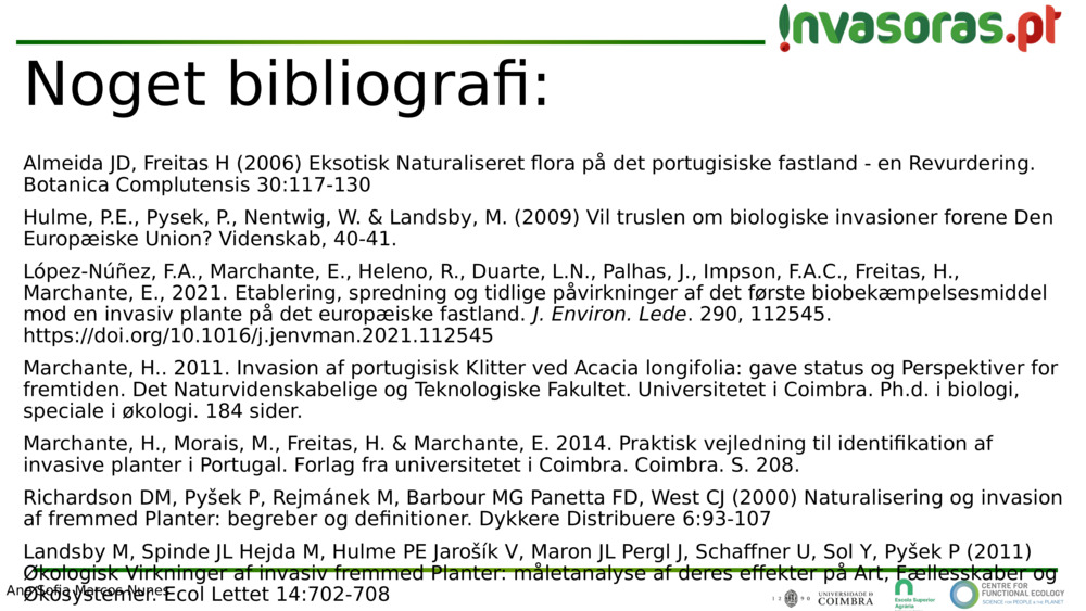 Noget bibliografi: