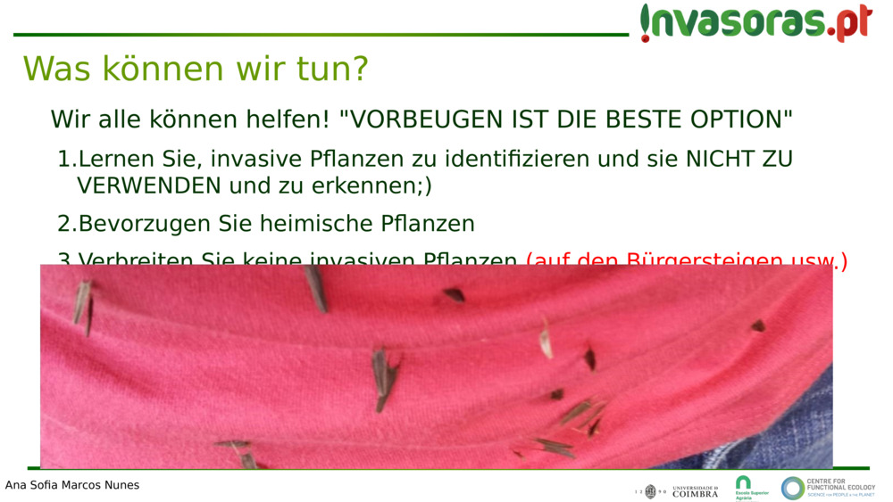 Wir alle können helfen! "VORBEUGEN IST DIE BESTE OPTION"