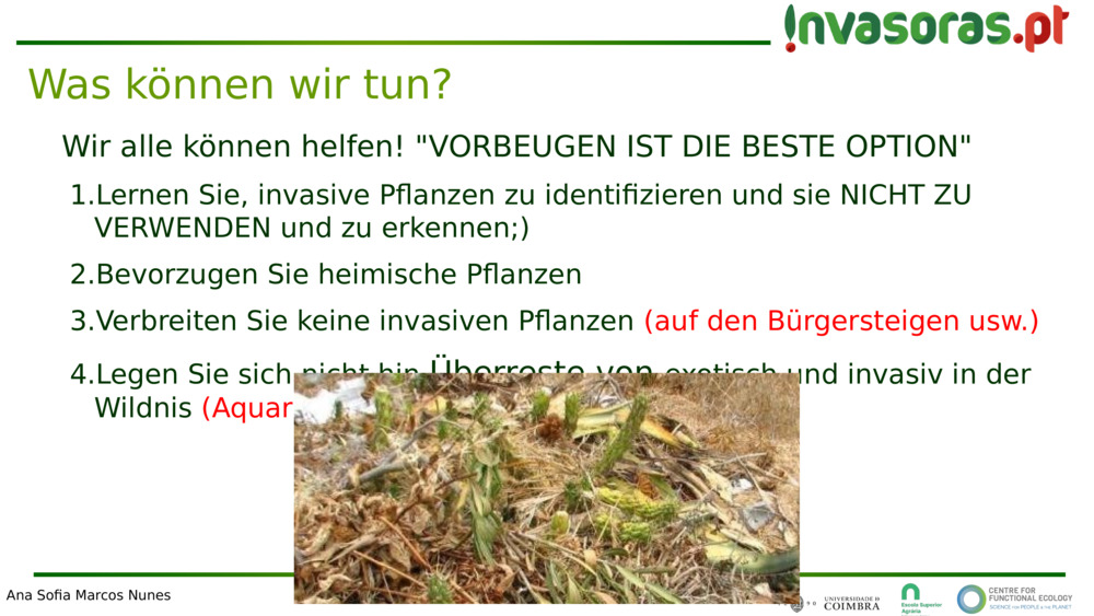 Wir alle können helfen! "VORBEUGEN IST DIE BESTE OPTION"