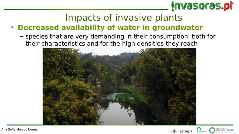 Decreased availability of water in groundwater