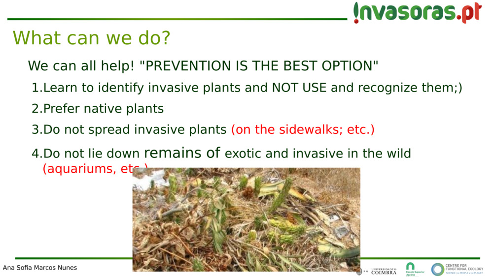 We can all help! "PREVENTION IS THE BEST OPTION"