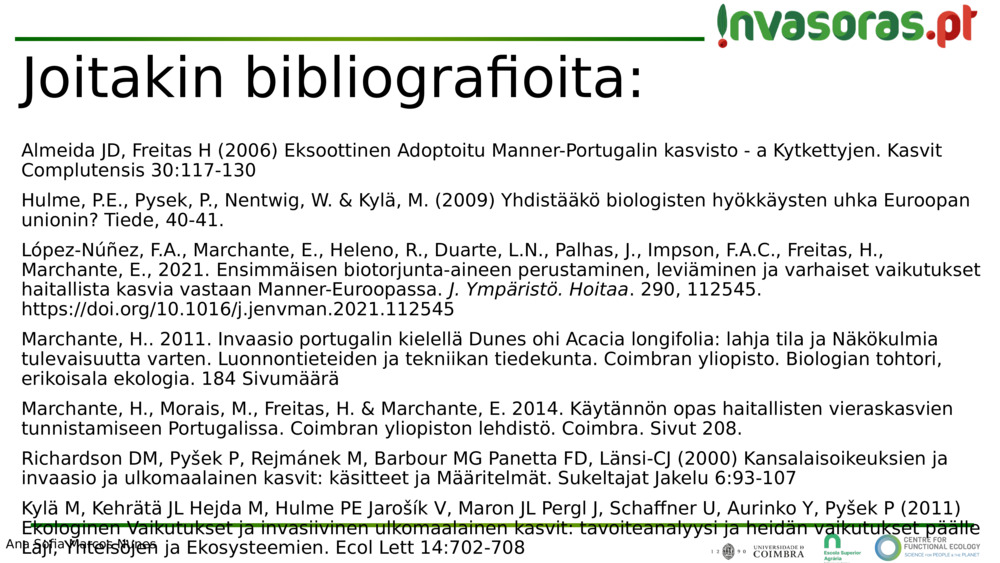 Joitakin bibliografioita: