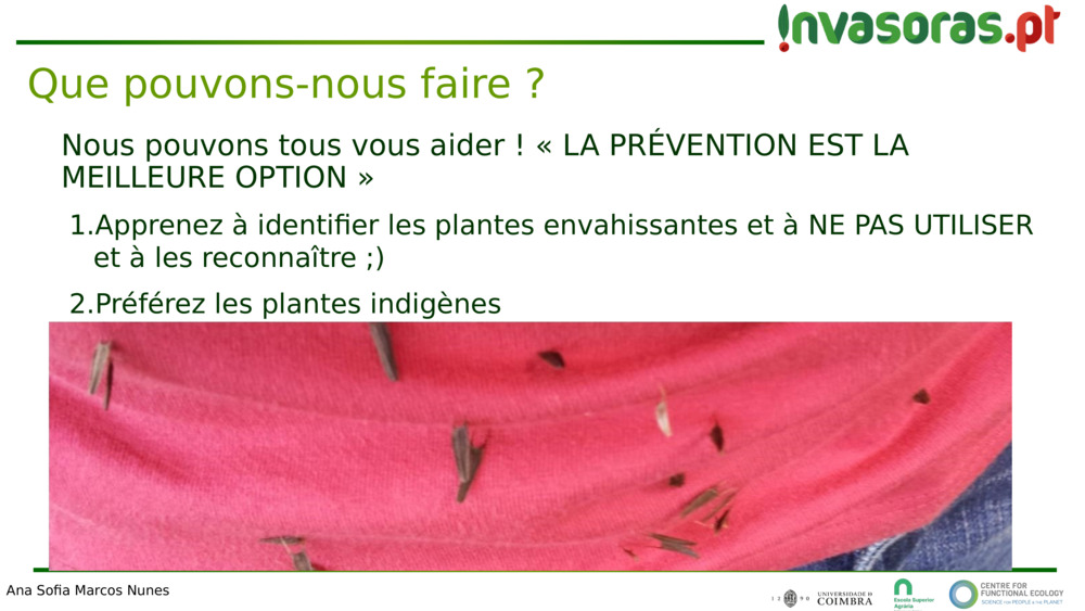 Nous pouvons tous vous aider ! « LA PRÉVENTION EST LA MEILLEURE OPTION »