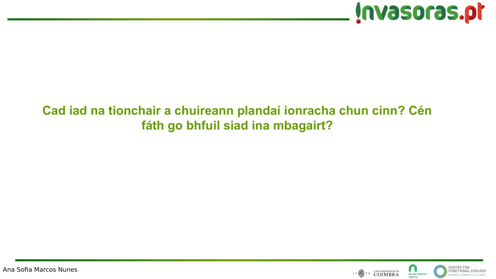 Cad iad na tionchair a chuireann plandaí ionracha chun cinn? Cén fáth go bhfuil siad ina mbagairt?