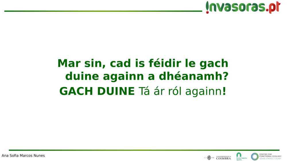 Mar sin, cad is féidir le gach duine againn a dhéanamh?