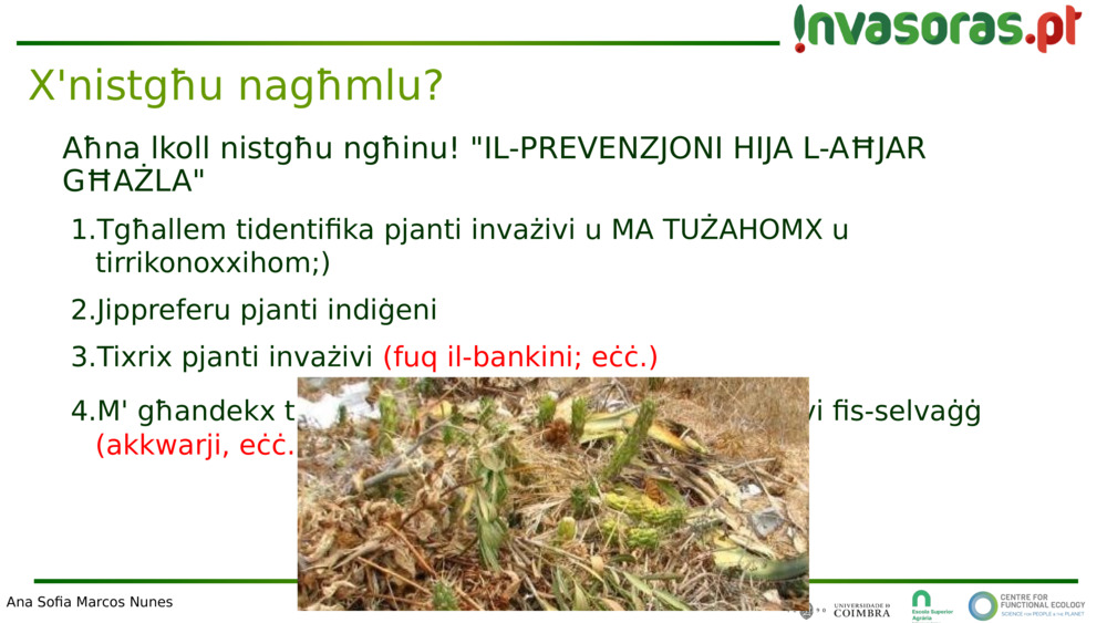 Aħna lkoll nistgħu ngħinu! "IL-PREVENZJONI HIJA L-AĦJAR GĦAŻLA"