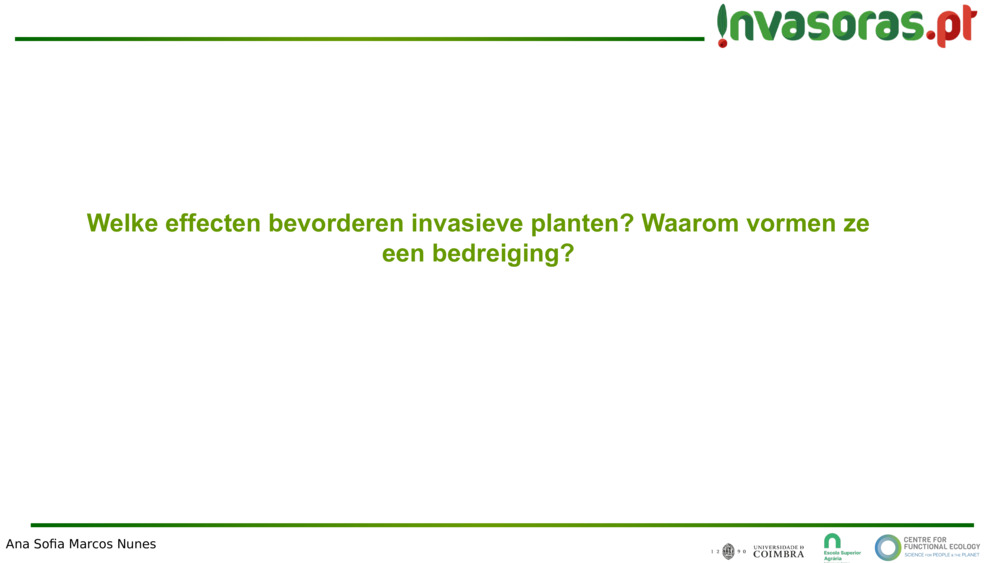 Welke effecten bevorderen invasieve planten? Waarom vormen ze een bedreiging?