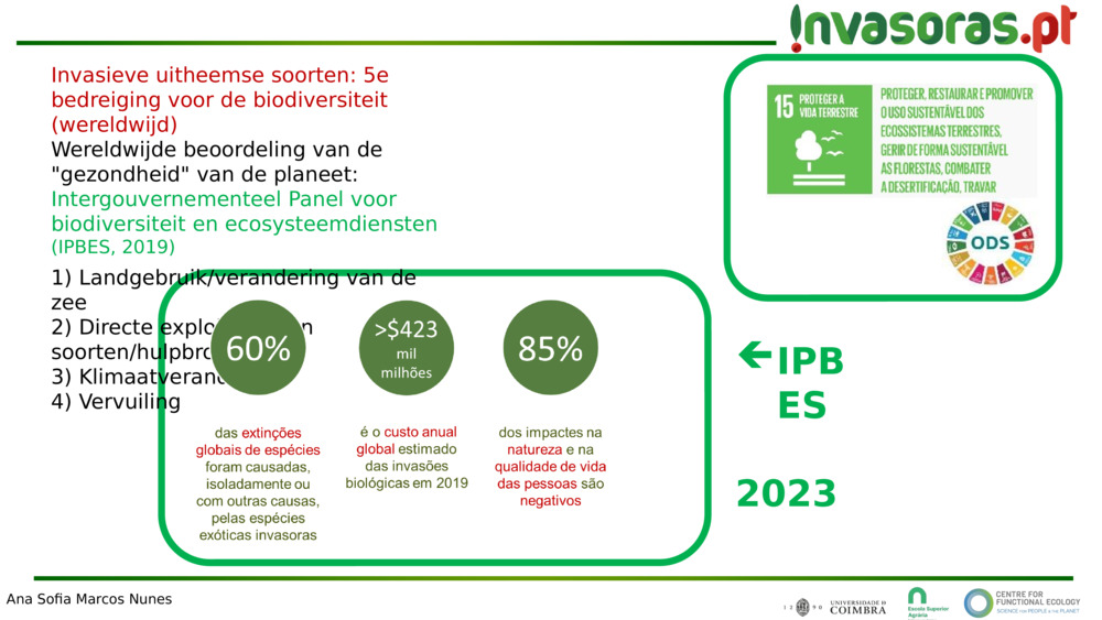 Invasieve uitheemse soorten: 5e bedreiging voor de biodiversiteit (wereldwijd)