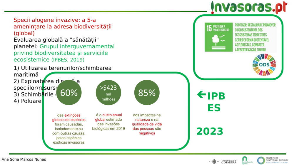 Specii alogene invazive: a 5-a amenințare la adresa biodiversității (global)