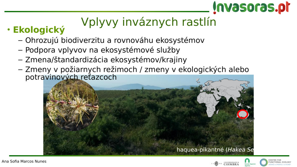 Vplyvy inváznych rastlín 