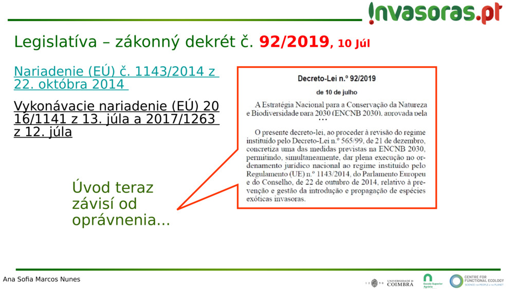 Legislatíva – zákonný dekrét č. 