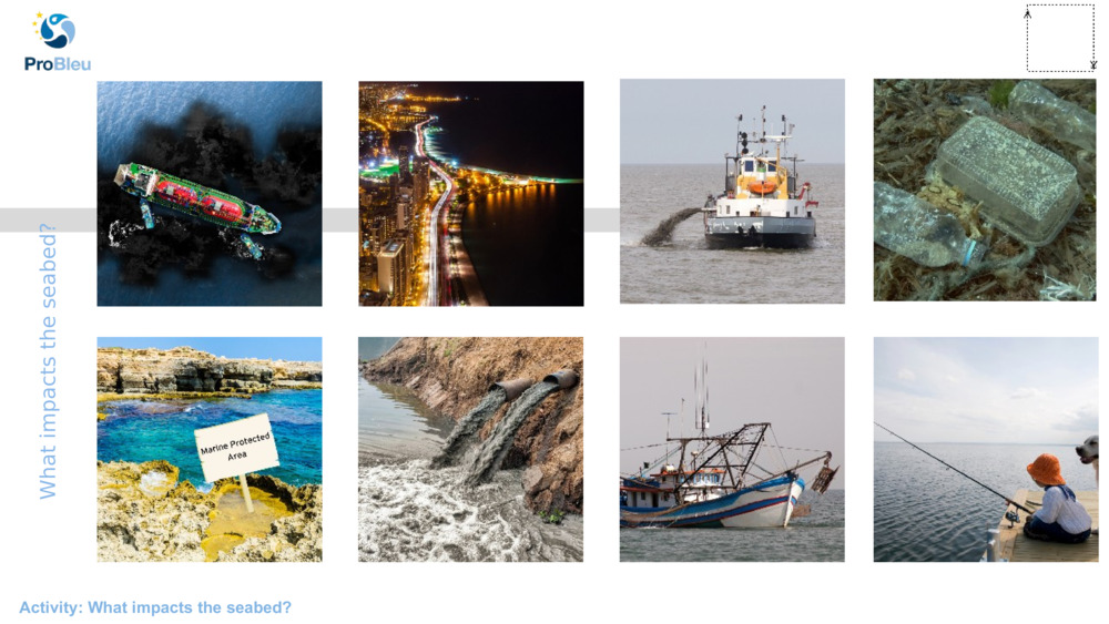 What impacts the seabed?